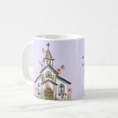 マタイ18:20野生の森の中の教会 コーヒーマグカップ (正面左)