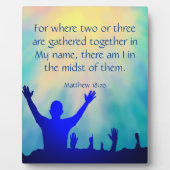 マタイ18:20 フォトプラーク (正面)