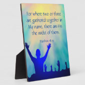 マタイ18:20 フォトプラーク (側面)