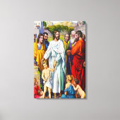 マタイ19:13-15小さな来子供イエス キャンバスプリント (正面)