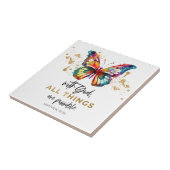 マタイ19:26万物は可能な蝶 タイル (側面)