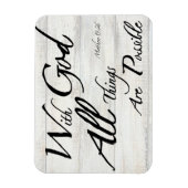 マタイ19:26木目磁石の聖句 マグネット (縦)