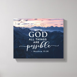 マタイ19:26神と共にすべてのことが可能である キャンバスプリント