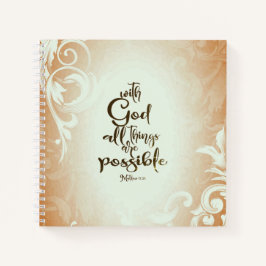 マタイ19:26神と共にすべてのことが可能である ノートブック