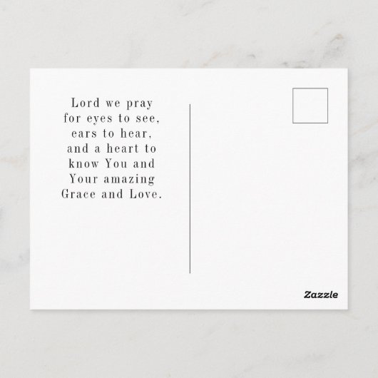 マタイ19:26神と共にすべてのことが可能である ポストカード (裏面)