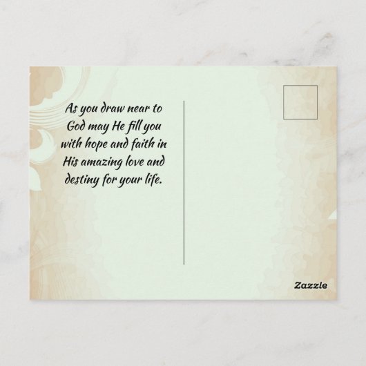 マタイ19:26神と共にすべてのことが可能である ポストカード (裏面)