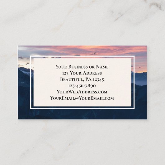 マタイ19:26神と共にすべてのことが可能である 名刺 (裏面)