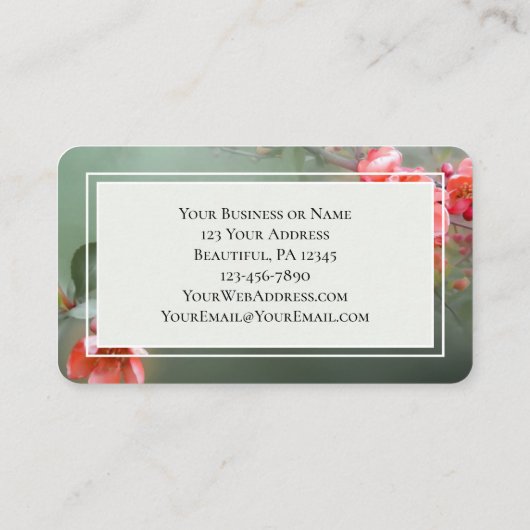 マタイ19:26神と共にすべての事は可能である 名刺 (裏面)