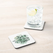 マタイ19:26神と共に可能な葉 コースター (右側)