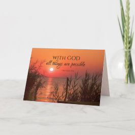 マタイ19:26神と共に、すべてのことが可能である カード