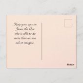 マタイ19:26神と共に、すべてのことが可能である ポストカード (裏面)