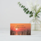 マタイ19:26神と共に、すべてのことが可能である 名刺 (スタンド正面)