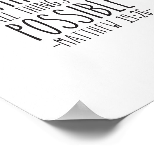 マタイ19:26 ポスター (角)