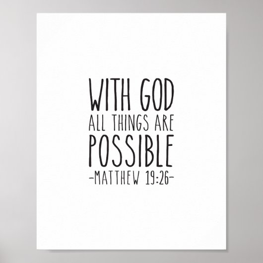 マタイ19:26 ポスター (正面)