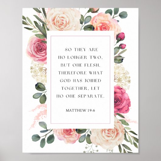 マタイ19:6神は共に結ばれた ポスター (正面)