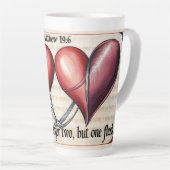 マタイ19:6 カフェラテマグ (右アングル)