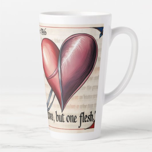 マタイ19:6 カフェラテマグ (右)