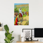 マタイ21:1-11イエスは王のポスターとして迎えられる ポスター (ホームオフィス)