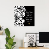 マタイ21:22 ポスター (ホームオフィス)