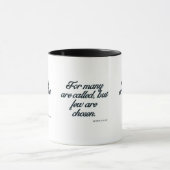 マタイ22:14 KJV聖書の聖句ツートーンマグ マグカップ (中央)