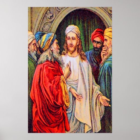 マタイ22:15-17イエスのポスターを罠にかけようとして ポスター (正面)