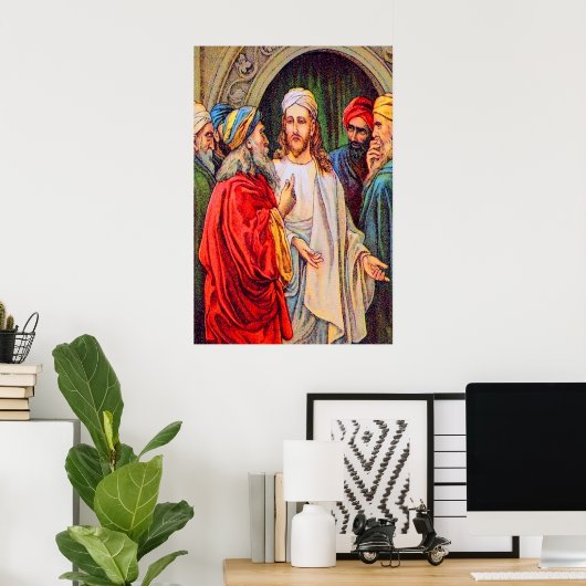 マタイ22:15-17イエスのポスターを罠にかけようとして ポスター (ホームオフィス)