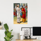 マタイ22:18-22彼らは彼の答えポスターに驚嘆する ポスター (ホームオフィス)