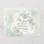 マタイ22:37主を愛し、あなたのハート ポストカード (正面/裏面)