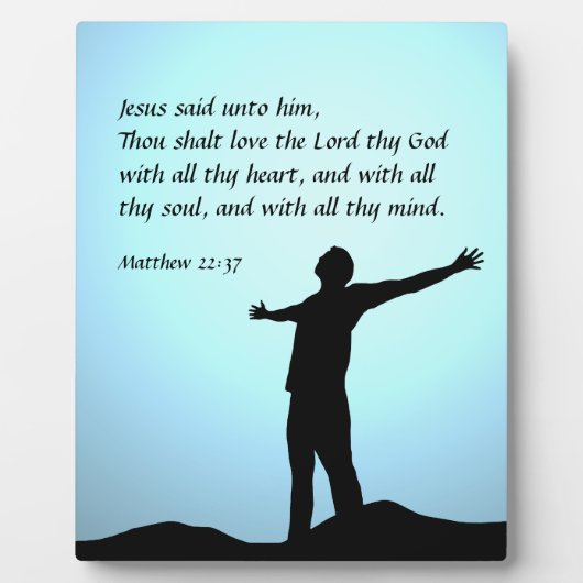 マタイ22:37 フォトプラーク (正面)