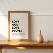マタイ22:37-40愛する神の愛する人々 ポスター