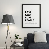 マタイ22:37-40愛する神の愛する人々 ポスター