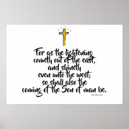 マタイ24:27 "稲妻が来る時は…" ポスター
