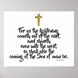 マタイ24:27 "稲妻が来る時は…" ポスター