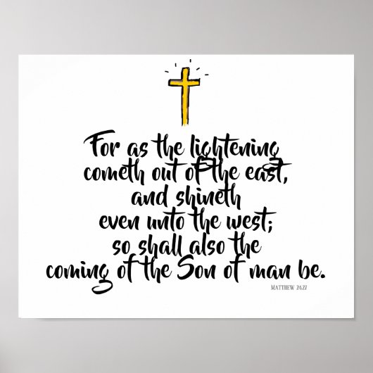 マタイ24:27 "稲妻が来る時は…" ポスター (正面)