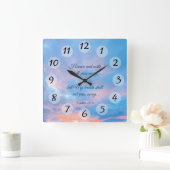 マタイ24:35 スクエア壁時計 (ホーム)