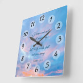 マタイ24:35 スクエア壁時計 (傾斜)