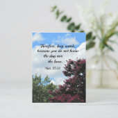 マタイ25:13そのた保め、見なさい ポストカード (スタンド正面)