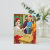 マタイ25:14-30タレントのはがき ポストカード (スタンド正面)