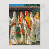 マタイ25:1-13愚かで賢いヴァージン ポストカード (正面)