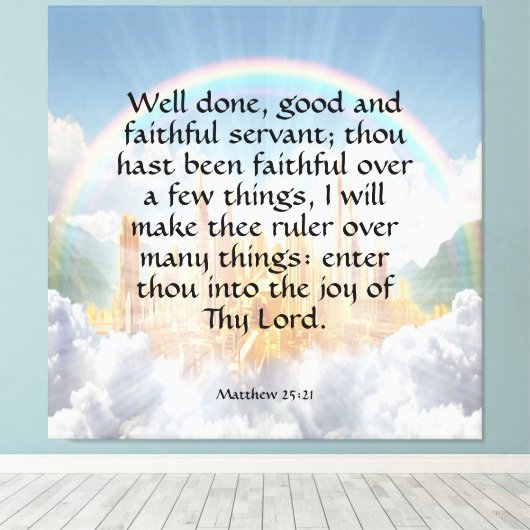 マタイ25:21 キャンバスプリント (インサイチュ (ウッドフロア))