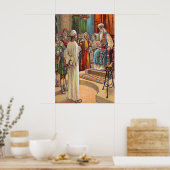 マタイ26:57-68大祭司がイエスに質問する ポスター (キッチン)