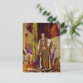 マタイ26:69-75ペテロはイエスのはがきを拒否する ポストカード (スタンド正面)