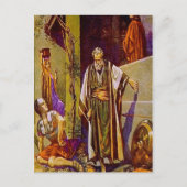 マタイ26:69-75ペテロはイエスのはがきを拒否する ポストカード (正面)