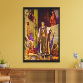 マタイ26:69-75ペテロはイエス・キャンバスを否定する キャンバスプリント (インサイチュ (リビング))