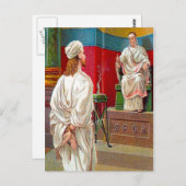 マタイ27:11-26ピラトの質問イエスのはがき ポストカード (正面/裏面)