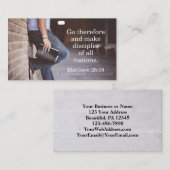 マタイ28:19そこで行き、弟子を作りなさい 名刺 (正面/裏面)