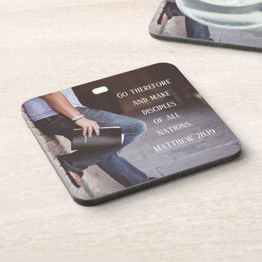 マタイ28:19行って、すべての国々の弟子を作りなさい コースター (左側)