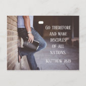 マタイ28:19-20行く全ての国々の弟子になる ポストカード (正面)