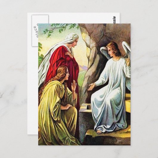 マタイ28:1-7彼は立ち上がったここではない ポストカード (正面/裏面)