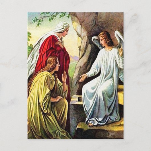 マタイ28:1-7彼は立ち上がったここではない ポストカード (正面)